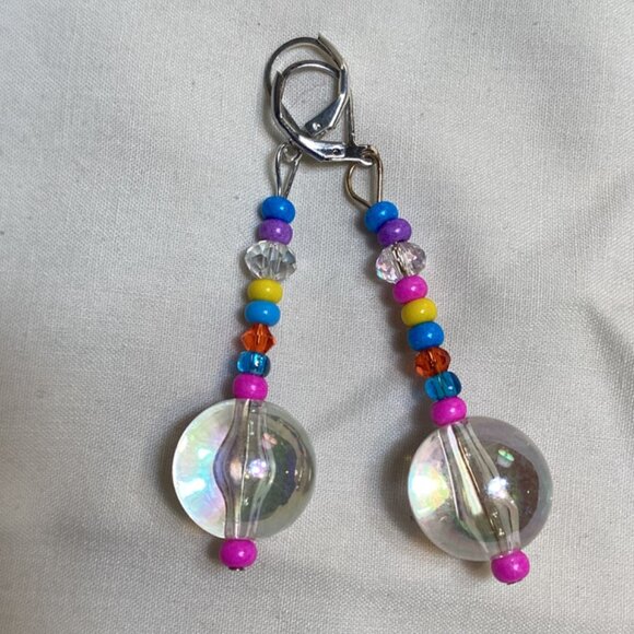 Boho Dangle Colorful Earrings Handcrafted W/ 925 Hooks - Picture 1 of 5